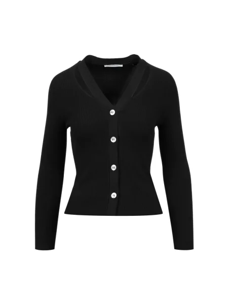 Sweter Gran Sasso z dekoltem w serek czarny