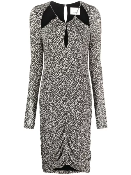 Rochie midi Isabel Marant până la genunchi de costum negru