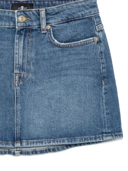 Fustă din denim 7 For All Mankind albastru