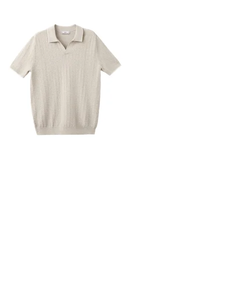 MANGO MAN Pulover TIP ecru