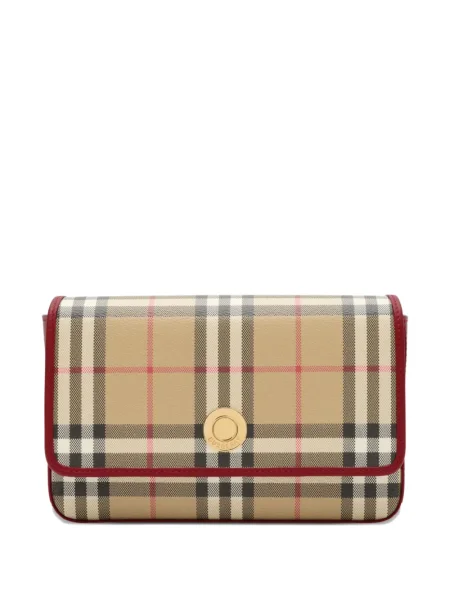 Geanta de piele Burberry din piele în carouri