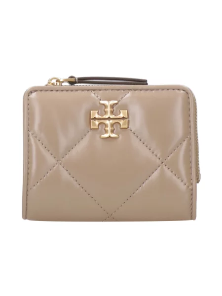 Portfel Tory Burch skórzany beżowy