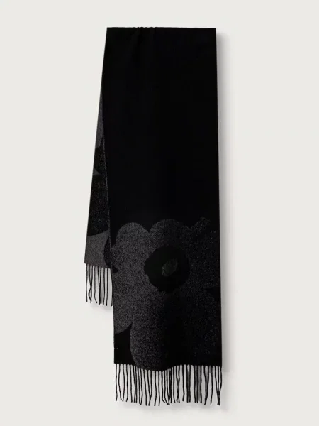 Marimekko fular pentru femei cu lână negru