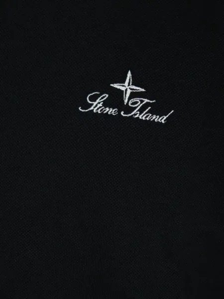 Tricou polo Stone Island cu strasuri negru