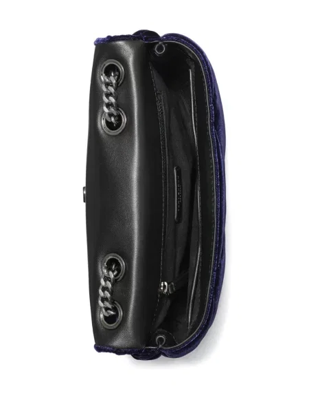 Geantă Tory Burch de catifea albastru