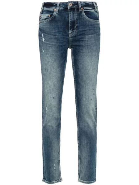 Skinny jeansy skinny Ag Jeans niebieskie