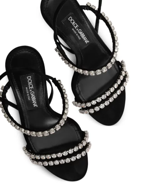Сандали Dolce & Gabbana с кристали черно
