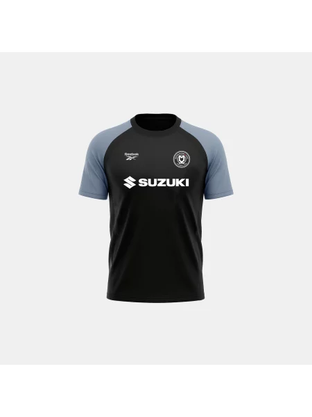 Reebok T-shirt treningowy MK Dons unisex Black/Grey Size: S czarna