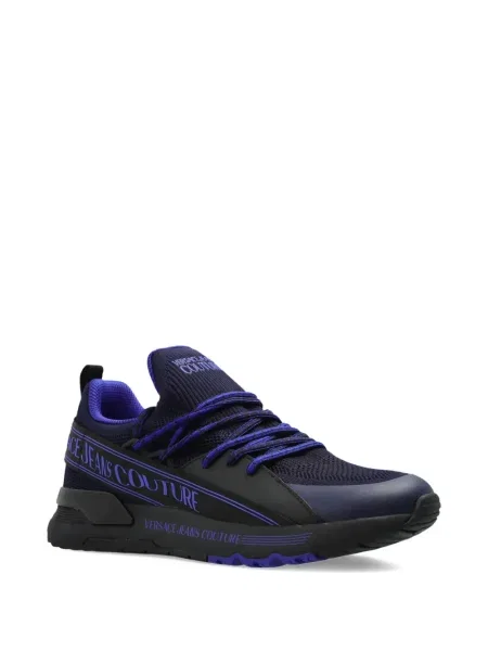 Sneakers Versace Jeans Couture με κορδόνια με δαντέλα με αυτόγραφο μαύρο
