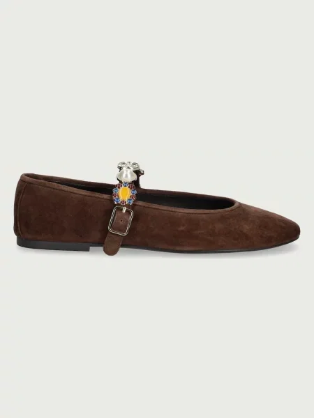 Jeffrey Campbell balerini din nubuck Amarissa maro