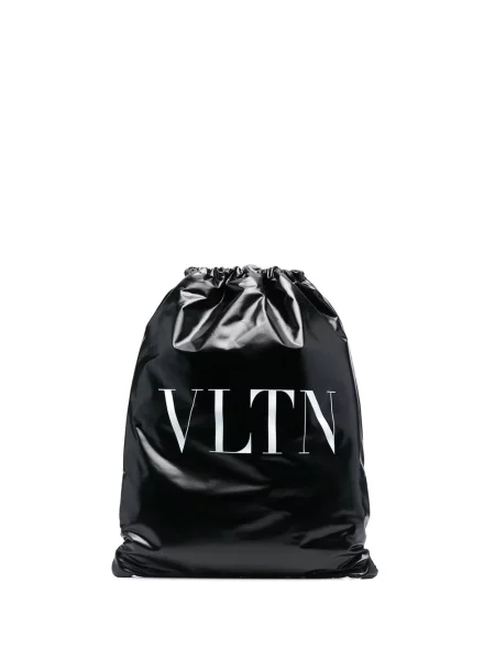 Rucsac Valentino Garavani din piele de lac negru