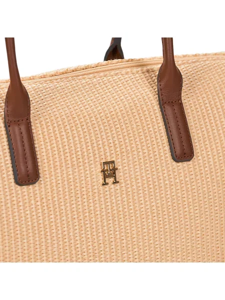 Geantă shopper Tommy Hilfiger bej