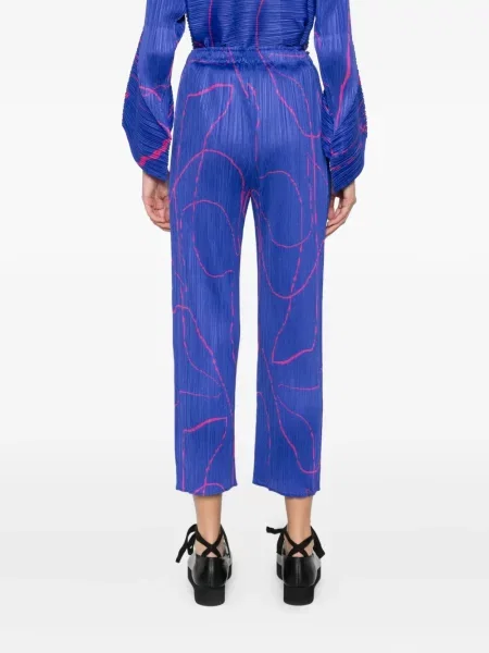 Plisirane hlače Pleats Please Issey Miyake plava