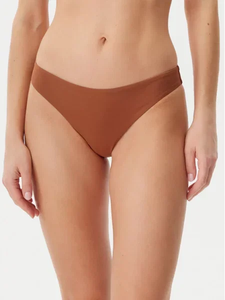 Calvin Klein Swimwear Dół od bikini brązowy