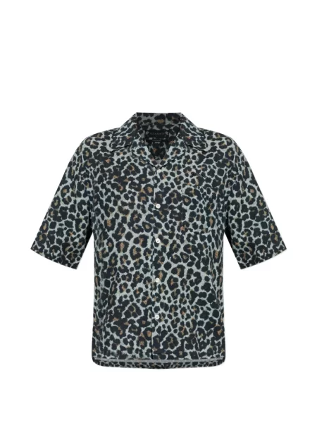 Риза Allsaints с леопардов принт сиво