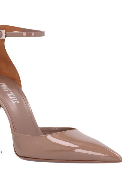 Pantofi cu toc Paris Texas din piele cu bretele