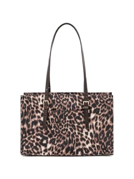 Colier Michael Michael Kors din piele cu imagine cu model leopard maro