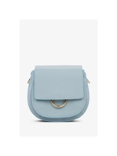 Сумка міні-бег шкіряна Estro блакитна