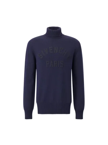 Sweter z golfem Givenchy niebieski