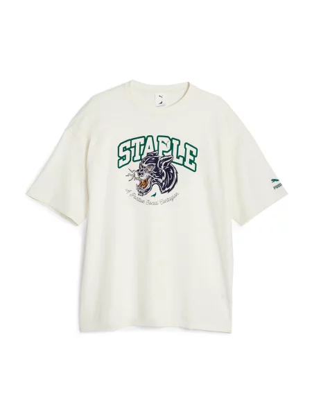 PUMA Póló PUMA X STAPLE világosbarna / zöld / fekete / gyapjúfehér