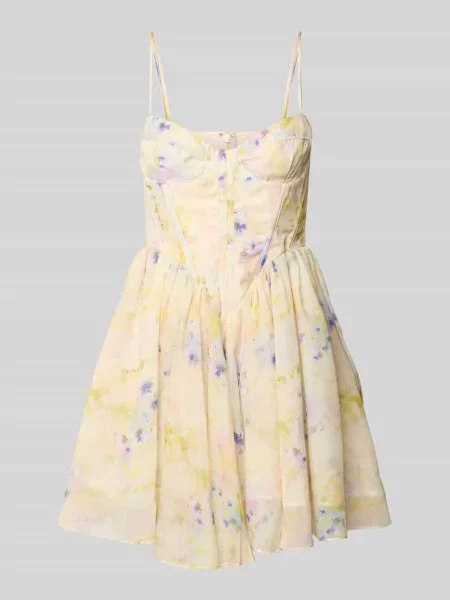 Sukienka koktajlowa na cienkich ramiączkach model ‘ASHTA’ Bardot