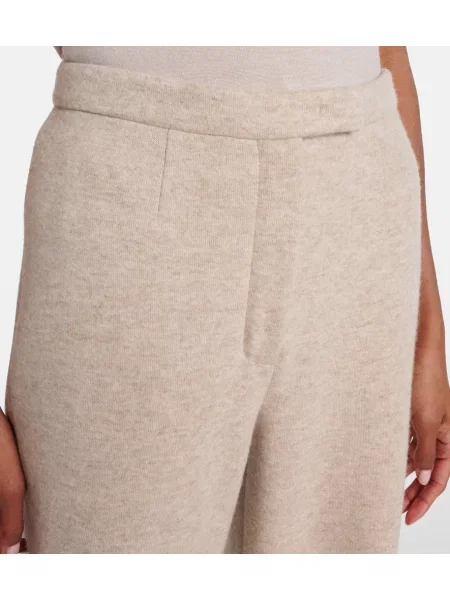 Pantaloni Loro Piana din cașmir bej