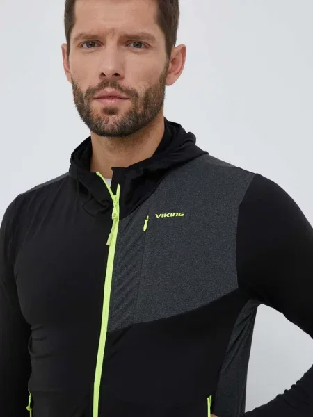 Sportska dukserica Viking Tacoma s kapuljačom uzorkom crna