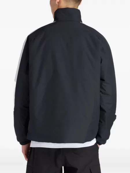 Кожено яке New Balance с автограф сиво