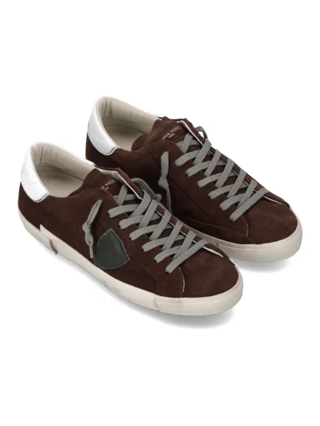 Buty do tenisa Philippe Model skórzane do tenisa brązowe