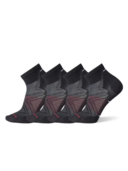SMARTWOOL Șosete sport Run Zero gri închis / roșu negru
