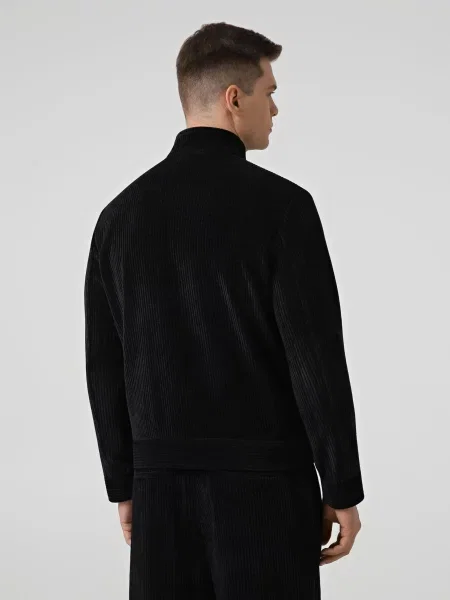 Демісезонна куртка Emporio Armani поліестер/еластан чорний