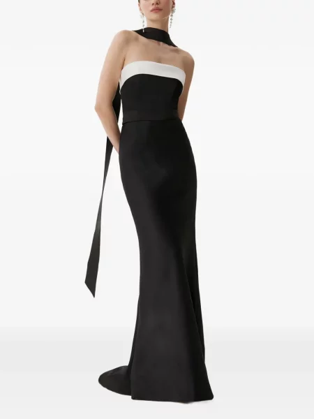 Rochie maxi Framboise fără bretele negru