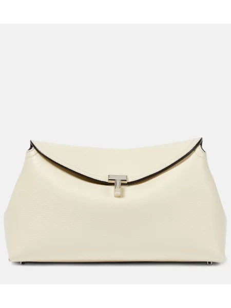 Geantă plic Toteme din piele alb