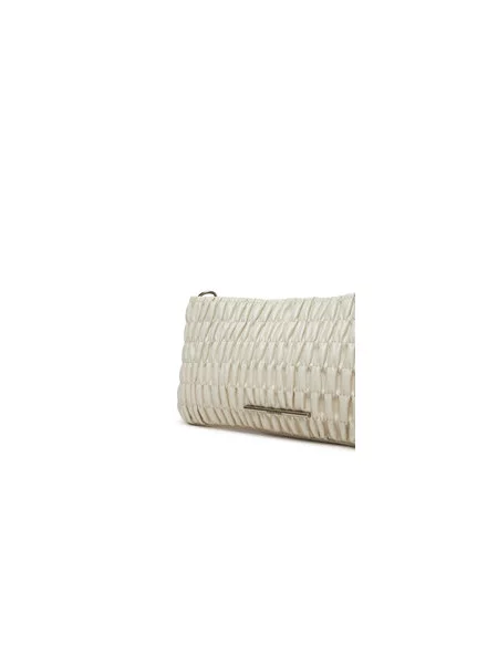 Ročna torba Calvin Klein Jeans Rouched Top Bag Écru bež