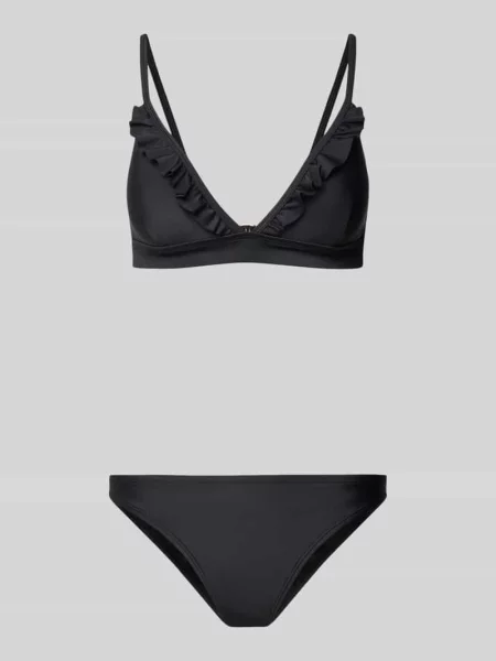 Zestaw bikini z falbanami model Beau' Shiwi czarne