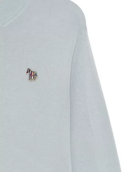 Pulover Ps Paul Smith cu model zebră cu autograf albastru