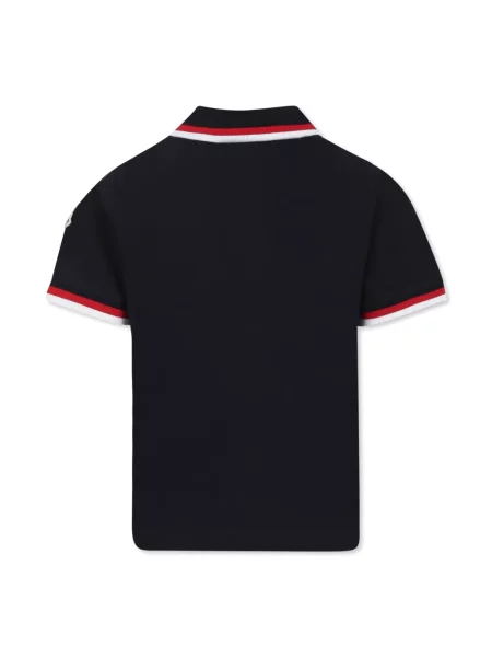 Koszulka polo dziecięca Moncler Enfant niebieska