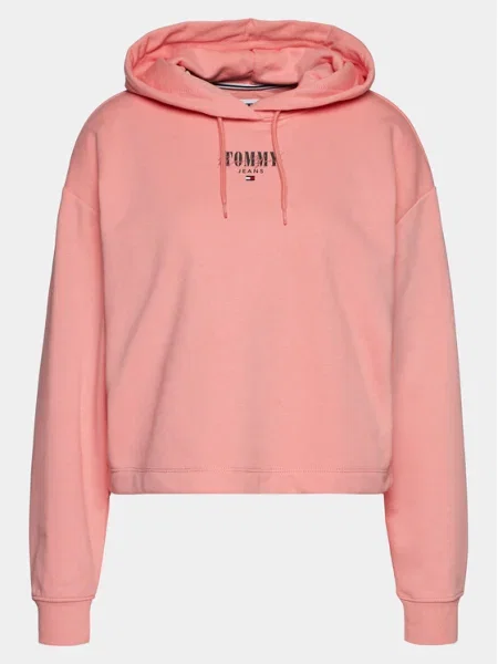 Tommy Jeans Bluză Essential Logo roz