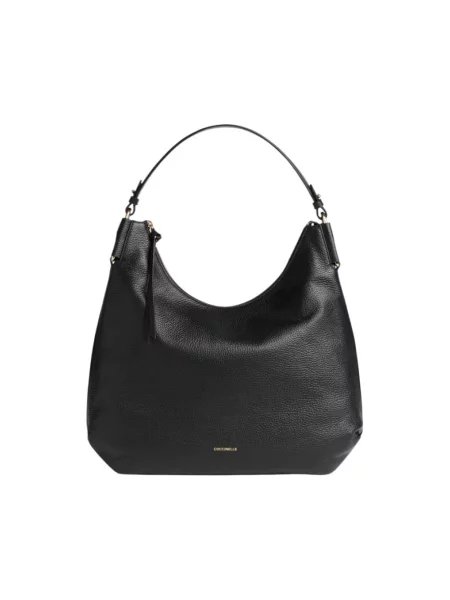 Torebka hobo Coccinelle skórzana czarna