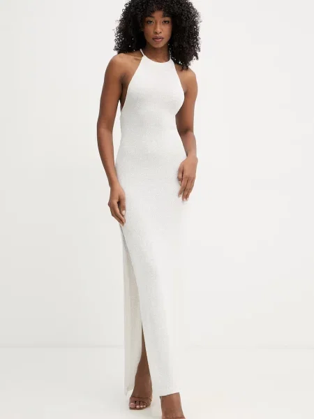 Bardot sukienka beżowa