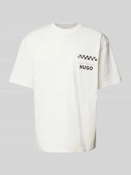 T-shirt z nadrukiem z logo model ‘Drallie’ Hugo