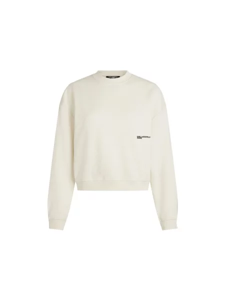 KARL LAGERFELD JEANS Mikina krémová bílá