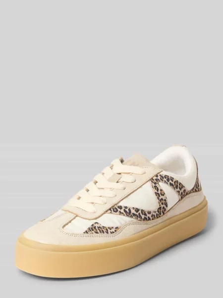Sneakersy z gumowa podeszwa model LYNN PATCHWORK' Inuikii białe