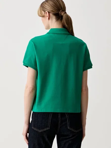 Tommy Hilfiger polo z bawełną zielona