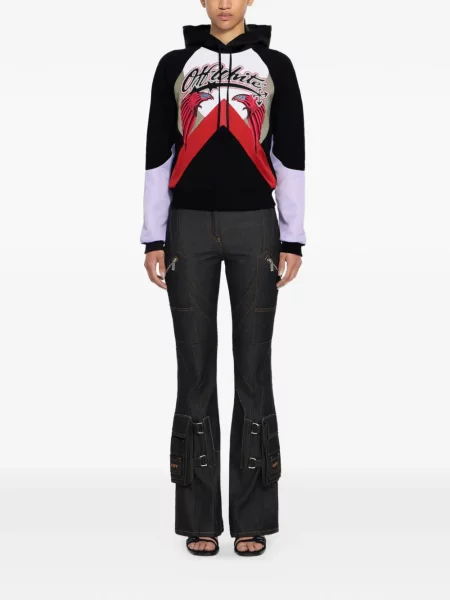 Hanorac cu glugă Off-white alb