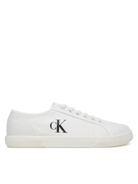 Sneakerși Calvin Klein Jeans alb