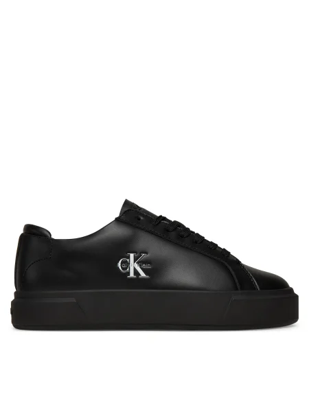 Sneakers Calvin Klein Basket Cupsole Laceup Lth Ml Negru alb