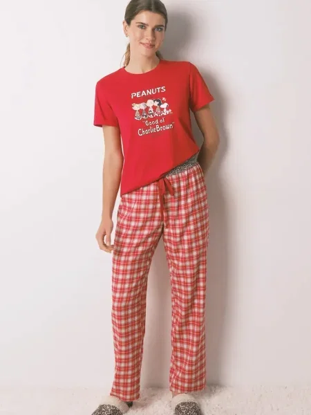 Pyžamová sada women'secret SNOOPY červená