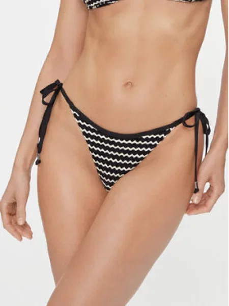 Seafolly Trojúhelníkové Bikinové Kalhotky Mesh Effect černá bílá