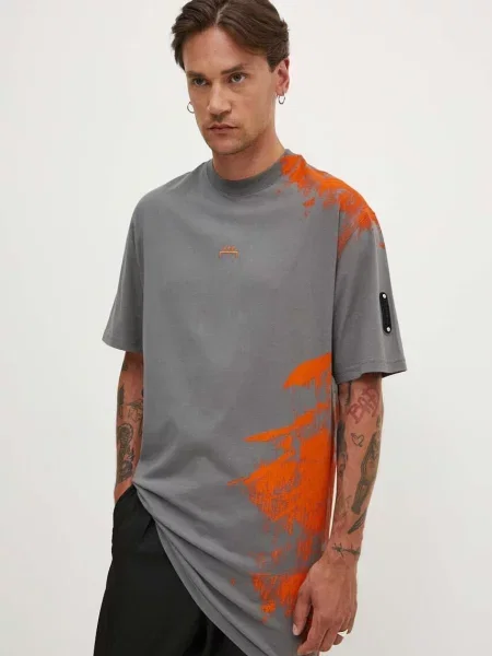 Тениска A-COLD-WALL* Brushstroke T-Shirt с принт сиво